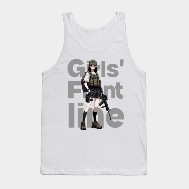 Girls' Frontline Tactical Chic Tee: Where Strength Meets Style Tank Top by Rawlifegraphic